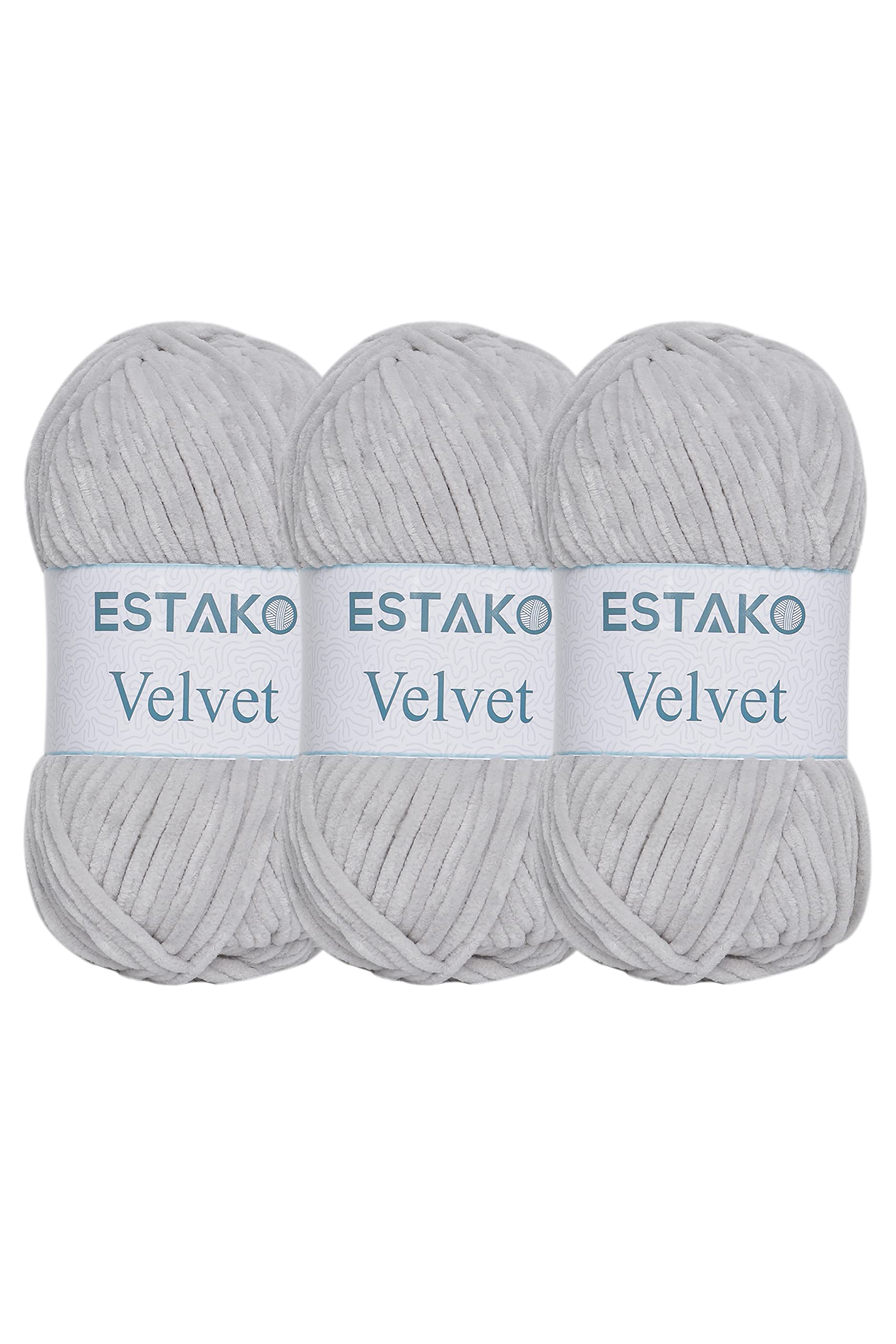 Estako Velvet (3- Skeins Pack) Chenille Blanket