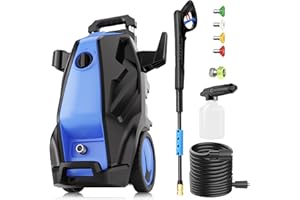 commowner 4200PSI Electric Pressure Washer 4.0GPM Power Washers Electric Powered Professional High Pressure Cleaner Machine, Foam Cannon, 4 Different Pressure Tips, powerwashers for Home Cars, Blue