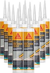 Everbuild 12 x 400ml White One Hour Decorators Caulk - Flexible Sealant view 1