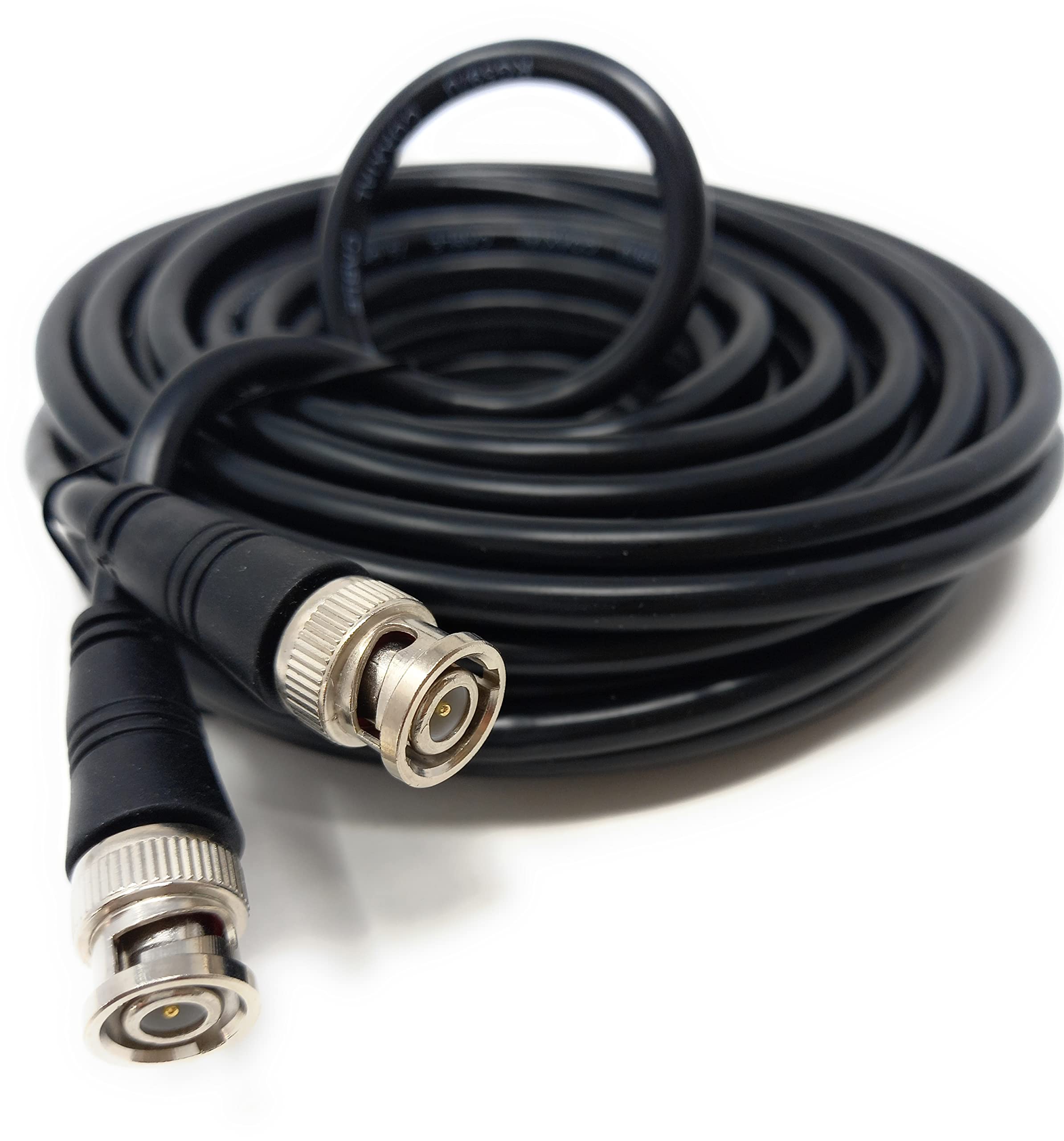 DRUT 10m BNC to BNC Cable Lead, Coaxial RG59/RG59U 75ohm for CCTV Video Camera, Male to Male Plugs 33ft