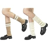BomKinta Women Leg Warmers - Soft Fashion Knit Calf Accessories - Cute 70S 80s Ruffle Leg Sleeves for Party Yoga