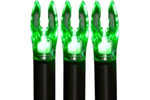 Nockturnal Fit Universal Size Green Lighted Arrow Archery Nocks, 3 Pack, Model:NT-305