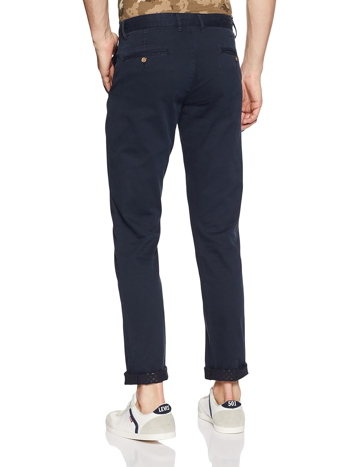 arrow sports men's straight fit casual trousers