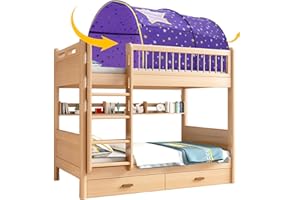 Alvantor Starlight Bed Canopy Dream Kids Play Tents Playhouse Privacy Space Twin Sleeping Indoor Stars Boys Girls Toddlers Pop Up Portable Frame Curtains Purple, Patent Pending