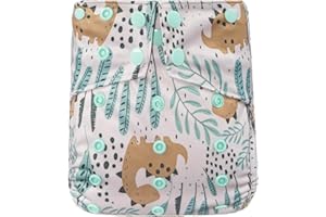 BUNGIES DIAPERS Bungies Reusable Waterproof Baby Cloth Cover Double Gussets One Size Fits 8-35lbs (Dinosaur Cloth Diaper Cover)