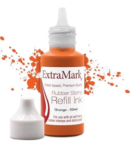 1 Oz Orange Trodat Rubber Stamp Refill Ink - Water-Based Ink For Self-Inking Stamps & Stamp Pads - View #8