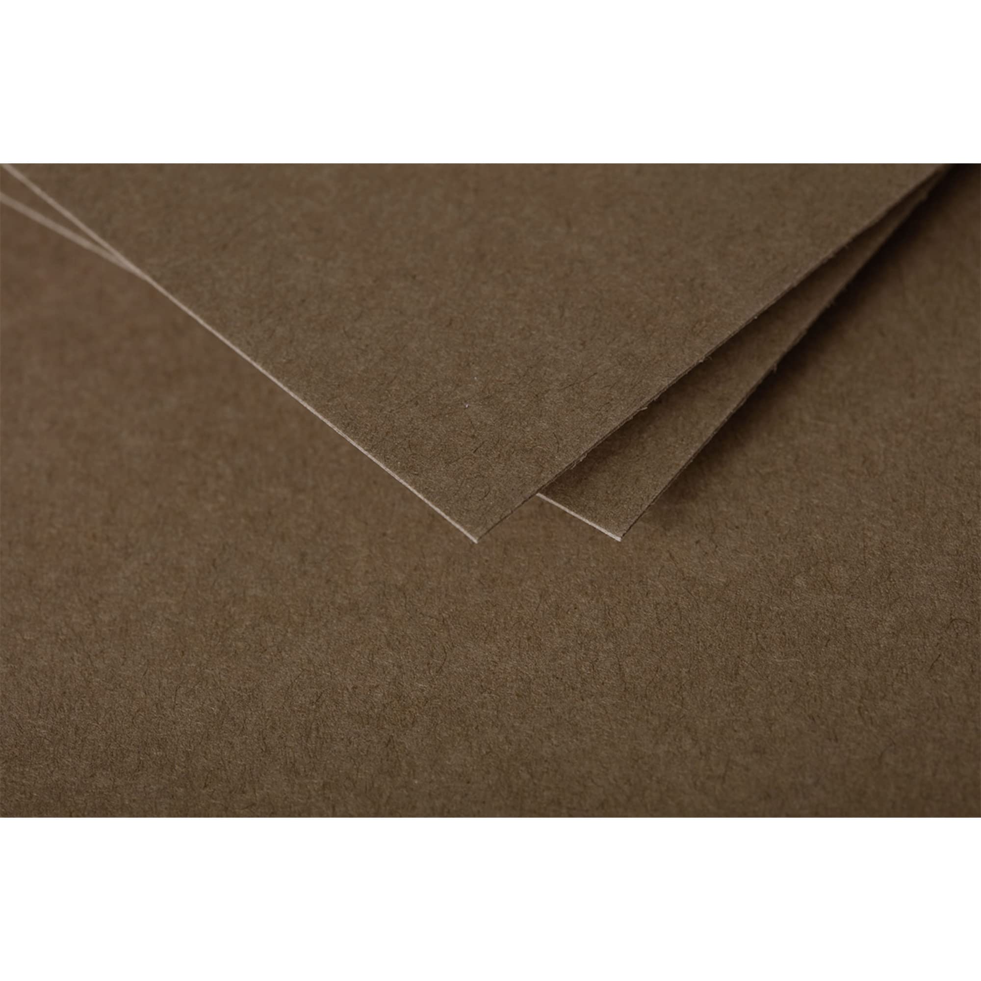 Clairefontaine 16179C Pack of 25 Double Cards Square Format (11.6x11.6cm) 210g/m² Taupe Brown Invitation Events Correspondence Pollen Range Premium Paper