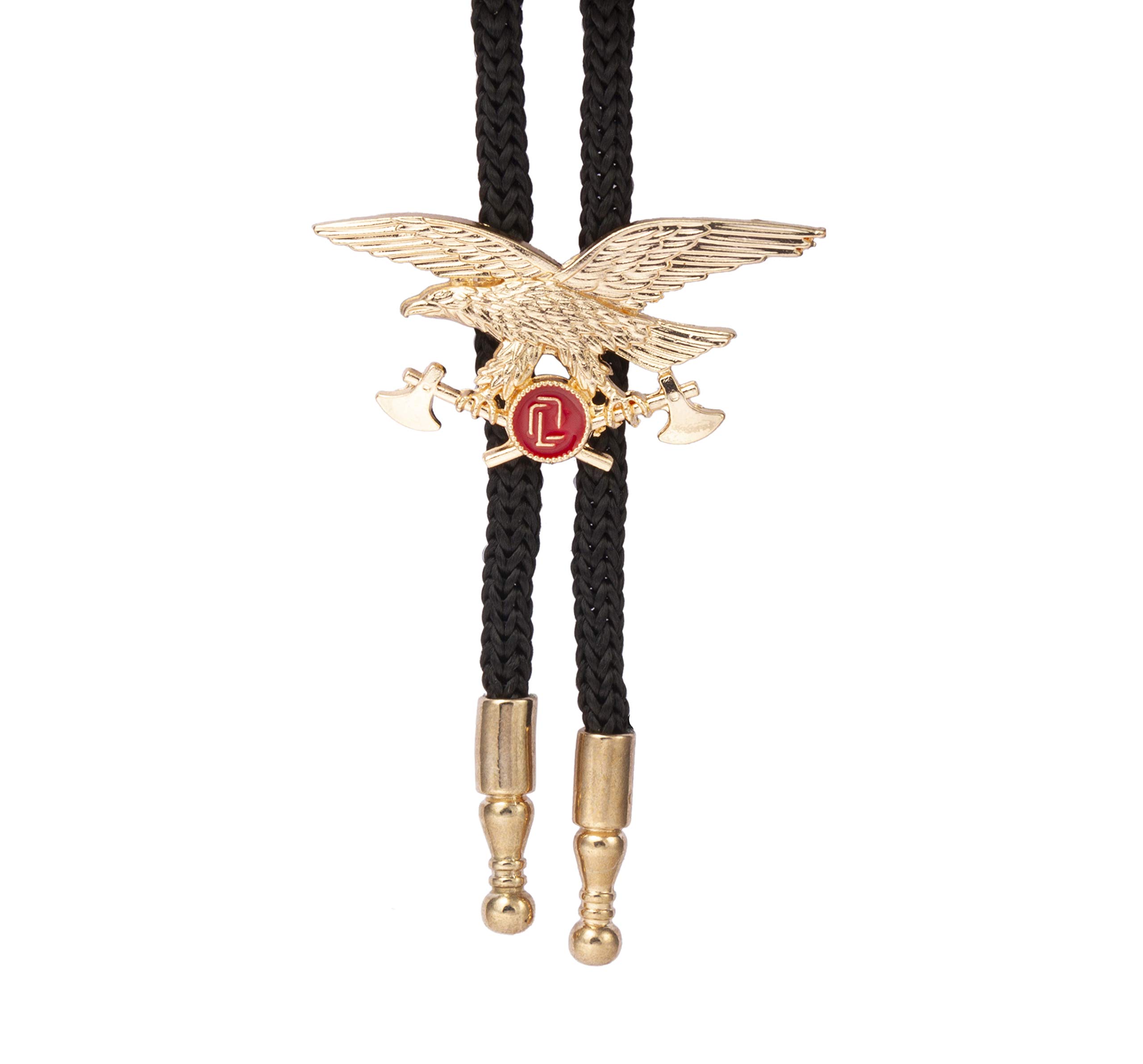 Knighthood Tie Pin for Men Golden Double Axe Eagle Collar Accessories/Bolo Ties/Bow Ties Badge Coat Suit Wedding Gift Party Shirt Collar Accessories