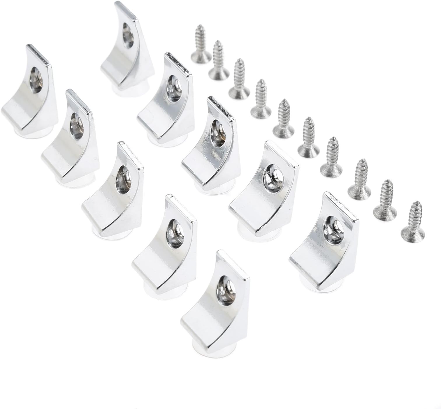 10pcs Glass Shelf Bracket Pegs with Suction Cup Wall Corner Round Shaped Holder Supporter Sucker with Screws 2#