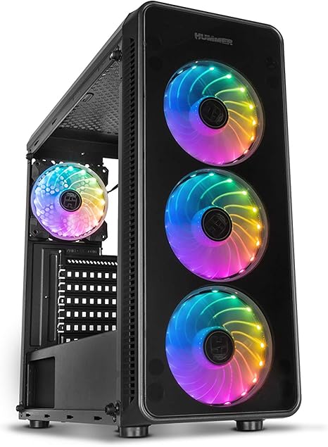 Nox Hummer TGM - NXHUMMERTGM - Caja PC, ATX, ARGB, Color Negro: Nox: Amazon.es: Informática
