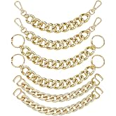 PH PandaHall 6pcs Shoe Charms Chains, 3 Styles Gold Shoe Charms DIY Hanging Shoe Chains with Snap Clasps for Man Women Adults Clog Sandals Casual Shoes Accessories