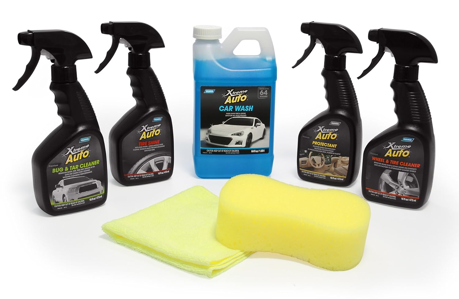 Camco Xtreme 7Piece Deluxe Car Care Kit, Includes Car Wash, Tire Shine