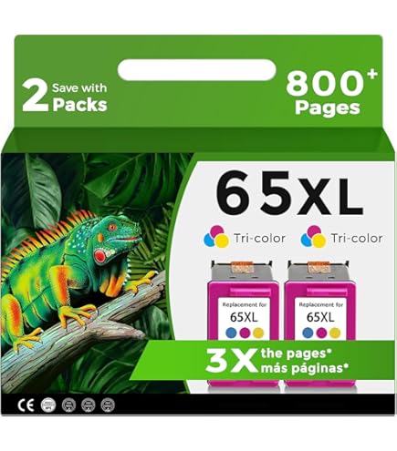 65XL Black Ink Cartridges Replacement For HP Ink 65 XL (2 Black Combo Pack) For HP65 For HP65XL 5055 5000 5052 5010 5070 5014 3755 3700 3772 2600 3752 2652 2655 2622 2640 Printers BK