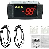 Temperature Controller XR06CX-4N1F1 Fit Commercial Refrigerators/Freezer | 120V 50-60Hz Replace for Dixell Programmable Temperature Controller with Temperature Sensing Probe