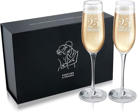 husband and wife champagne glasses