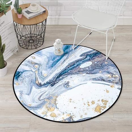Amazon De Rxy Rug Teppich Rund Glasiert Fur Wohnzimmer