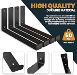 DIY Doctor Heavy Duty Scaffold Board Shelf Brackets Set of 4 23.5cm Black view 7