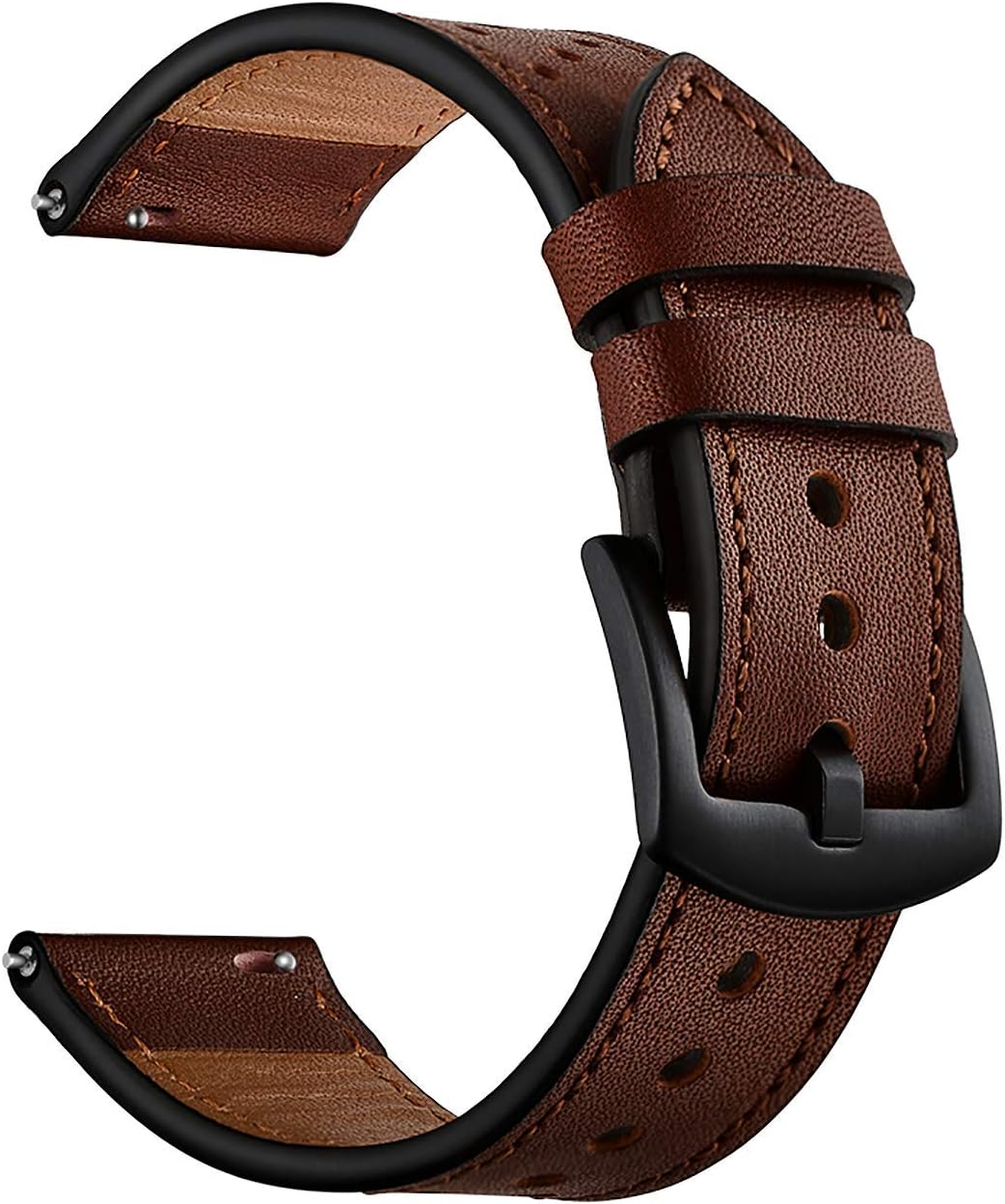 OXWALLEN Bands Competible with Samsung Galaxy Watch 46mm, Gear S3 Frontier Quick Release Watch Band, for 22mm Mens Garmin, Fossil, Pebble & Traditonal Watches - Coffee/Black
