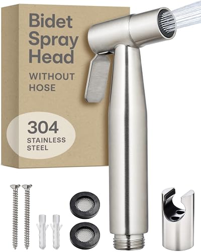 Praknu Handheld Bidet Sprayer Toilet Stainless Steel Jet Holder Rustproof Easy