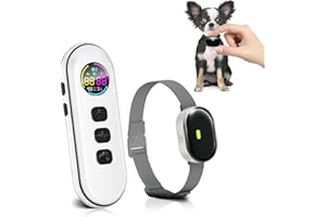 CHUPOLIK Ultra-Small Dog Shock Collar, Ultra-Light & Thin Dog Training Collar with 1300ft Remote, Tailored for Small Dogs 5-15lbs & Medium Dogs, 198-Level Precise Control, Waterproof, Rechargeable (Grey)