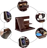 Robomanor Wood Phone Docking Station Bedside Organizer Gifts for Him view 2