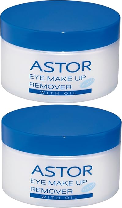 Astor Eye Make up Remover Pads with Oil, Augen-Make-up Entferner mit Öl, für super sanftes Abschminken (1 x 50 Stück)