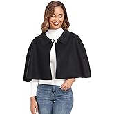 TONGFANTFL Women Capelet Shawl Short Cloak Cape Warm Poncho Fall Winter Soft Shawl Cover Up