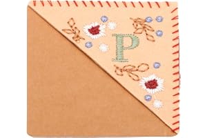 PATIKIL Personalized Embroidered Corner Bookmark, Cute Flower Felt Stitched Triangle Book Mark Page Marker for Women Men Book