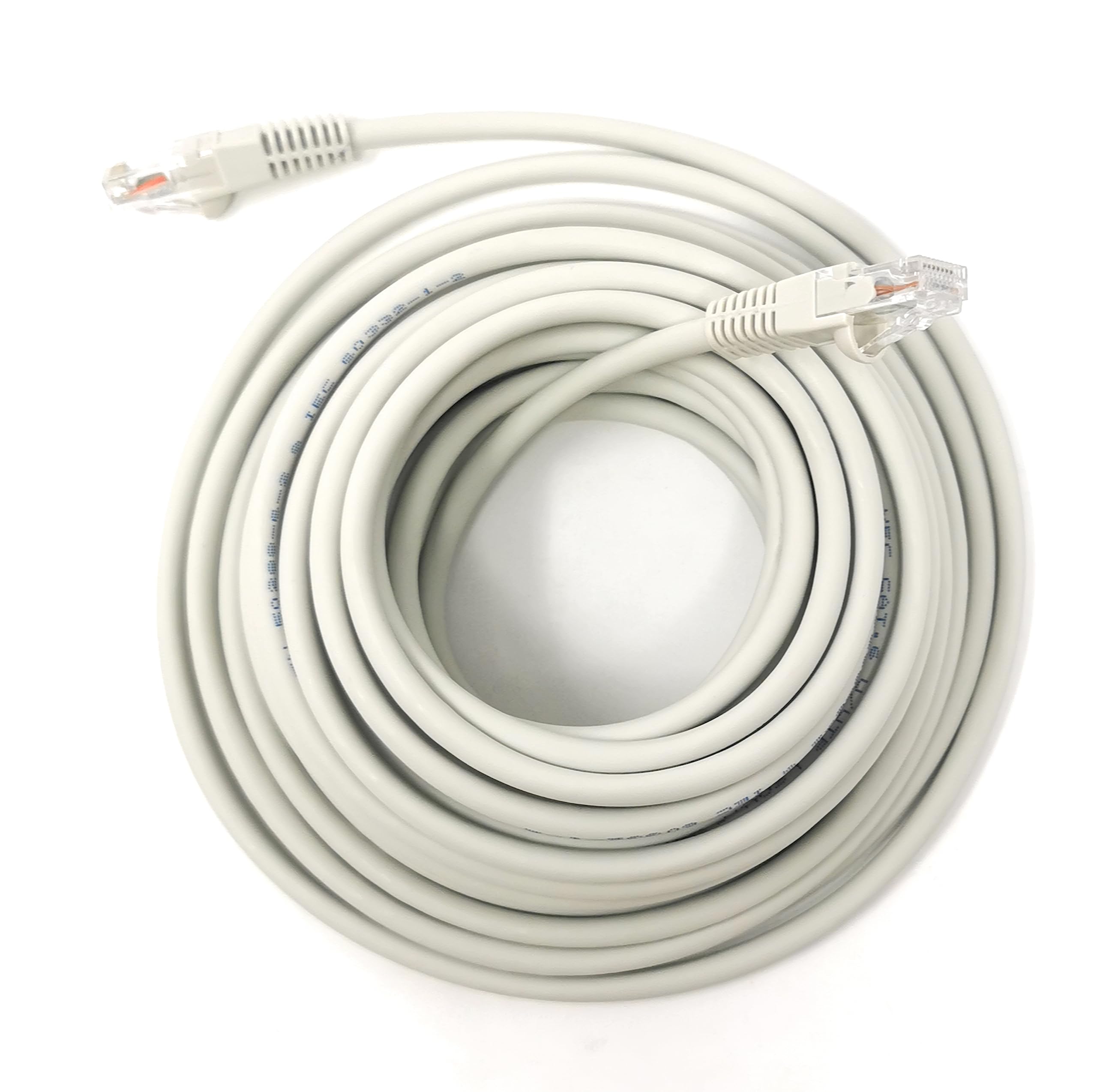 Cat6 RJ45 (UTP) Connector Ethernet Cable, LSZH Snagless Patch 24AWG Bare Copper Cores Lead for Internet, Data Transfer, Router, Modem, CCTV, Smart TV, PC, Laptop (20m, Grey)