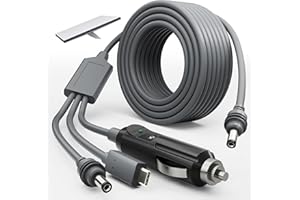 EAZUSE Starlink Mini 3 in 1 DC Power Cable 10FT, 100W+ USB C 12-24V Cigarette Lighter Plug and DC Male Power Cable Cord for Starlink Mini, Plug and Play Starlink Mini Accessories 3M