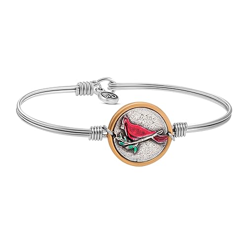 Luca Danni Red Cardinal: Artisan Metal Bangle Bracelet Two