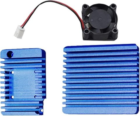 Yuehuam Carcasa de Aleación de Aluminio con Ventilador para Nano Pi R2s