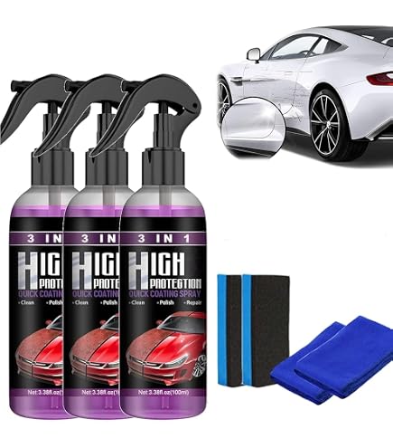 Spray De Revêtement 3 En 1 Pour Voiture - Protection Peinture Anti-rayures, Eau Et UV, Brillance Durable