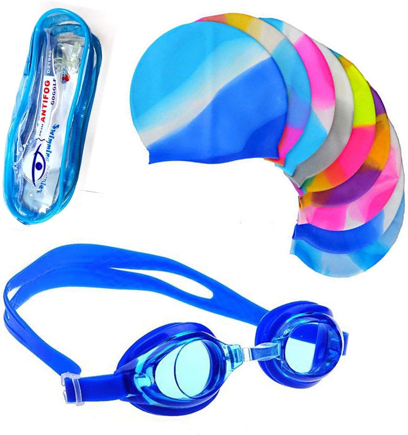 GOOSEBERRY Kid's Swimming Cap and Goggles