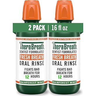 TheraBreath Fresh Breath Oral Rinse, Rainforest Mint, 16 Ounce Bottle - View 5
