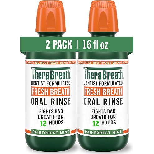 TheraBreath Fresh Breath Oral Rinse, Rainforest Mint, 16 Ounce Bottle - View 6