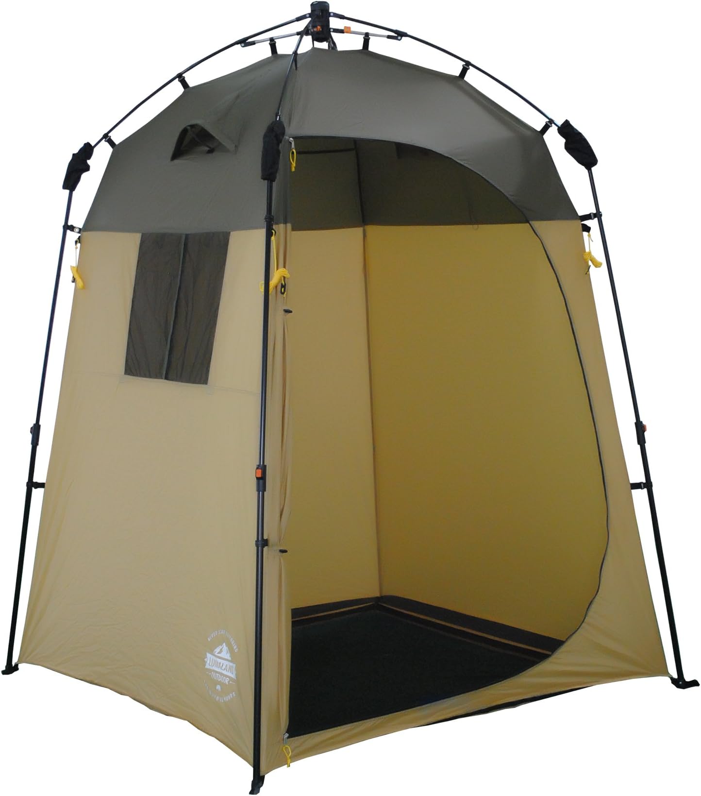 Lumaland Outdoor Pop Up Shower Tent Dressing Tent Privacy Toilet Tent Standing Height 2.05 m Changing Tent Shelter Sunshade Camping 155x155x220 cm