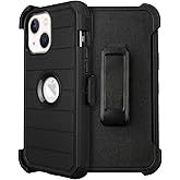 for Defender iPhone 14 Case with Clip,Full-Body Rugged,3 Layers of Sturdy,with Port Protection,Heavy Duty iPhone 14 Phone Case with Holster Clip