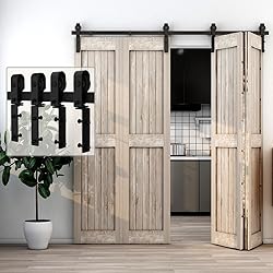 AONAYIOA 60"/5FT Bi-Folding Sliding Barn Door