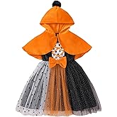 Toddler Girls Halloween Dress Long Sleeve Cat Pumpkin Print Dresses Baby Cute Holiday Party Outfit 2-7T