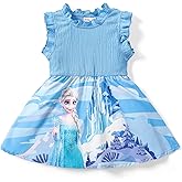 Disney Minnie Mouse Princess Frozen Elsa Stitch Girls Dress Sleeveless & Short Sleeve Casual Summer Clothes Baby to Toddler
