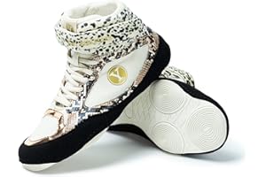 Yes! Athletics - Beast Wrestling Shoes Women Sizes, Lightweight and Breathable Boxing Shoes for Women, Microfiber Suede Leopard Printed Weightlifting Shoes with Hook and Loop Strap