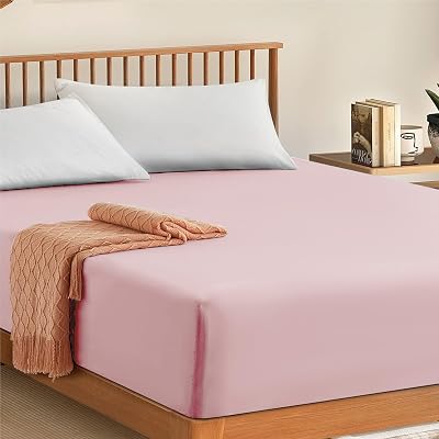 My home store Fitted Sheet 100% Egyptian Cotton 300TC Blush Pink Double