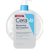 CeraVe Renewing Salicylic Acid Cleanser, Gentle Exfoliating Face Wash, 16oz | Skin Care with Hyaluronic Acid & Niacinamide, F