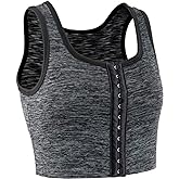 XUJI 3 Rows Central Clasp Chest Binder Tank Top