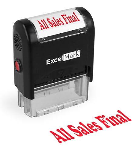 Vivid Stamp All Sales Final No Refunds Rubber Stamp With Refill (Blue - View #3