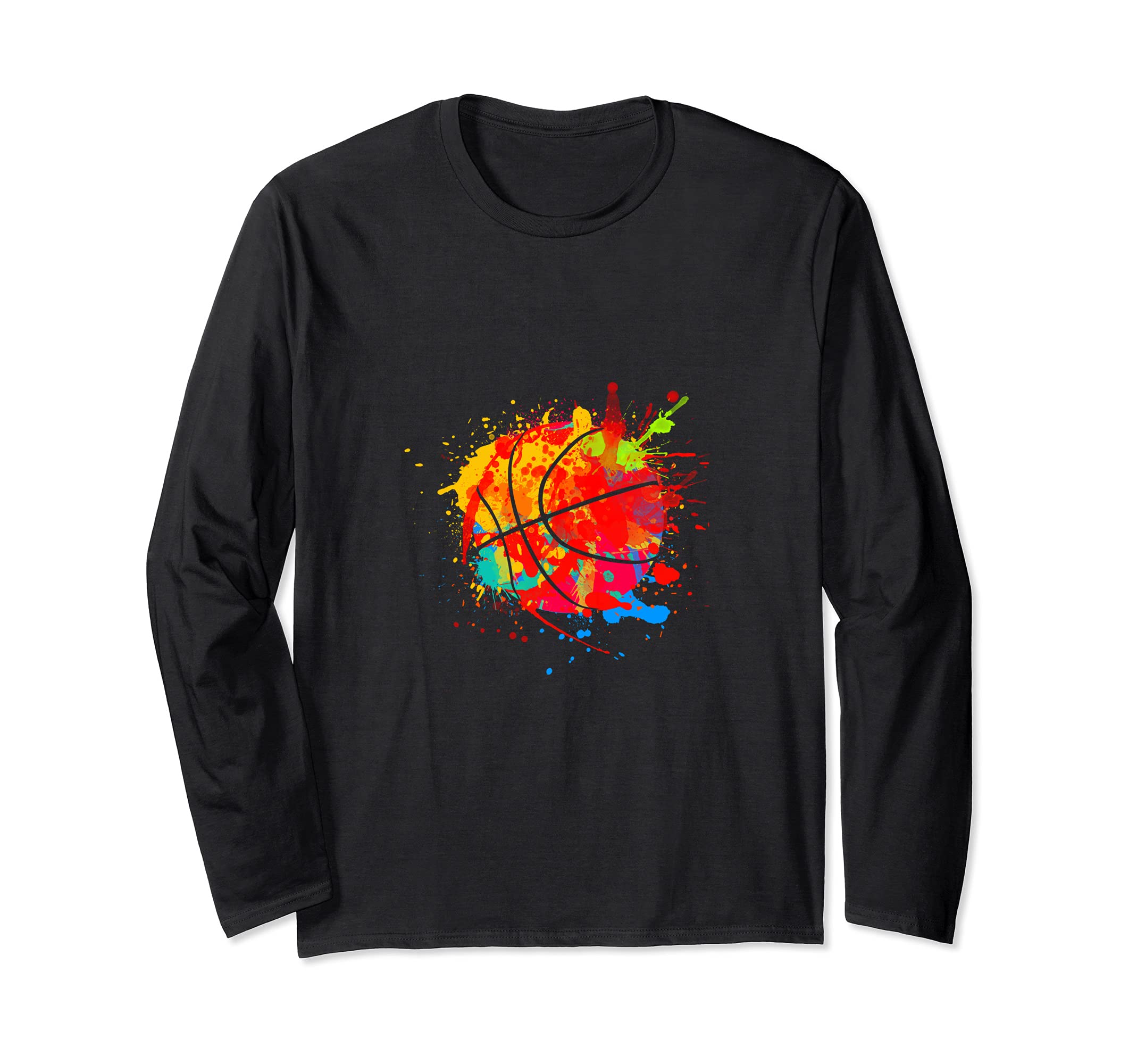 Athletic Repeat color Basketball Design for Basketball Long Sleeve T-Shirt