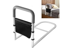 MPINOI Bed Rails for Ederly Adults Safety, Adjustable Height Bed Assist Rails for Seniors Fall Prevent Grab Bar Fits King Queen Full Twin Bed…