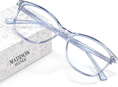 Madison Avenue Blue Light Blocking Glasses Anti Eyestrain UV Glare Women