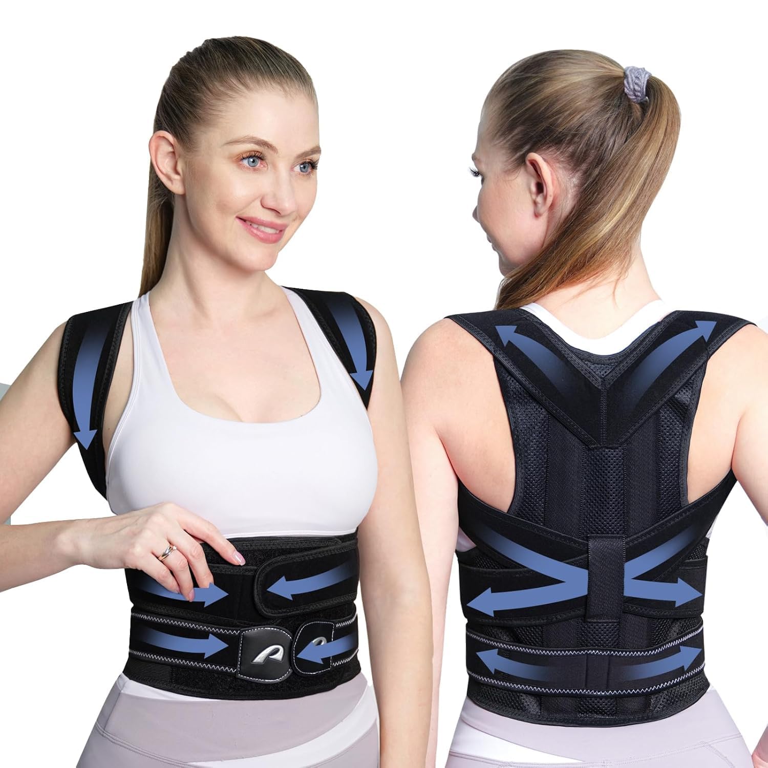 Photo 1 of AOFIT Posture Corrector Back Brace for Women and Men Adjustable Full Back Support Shoulder Straightener Braces, Upper & Lower Back Pain Relief - Scoliosis/Hunchback/Hump/Thoracic/Spine Corrector